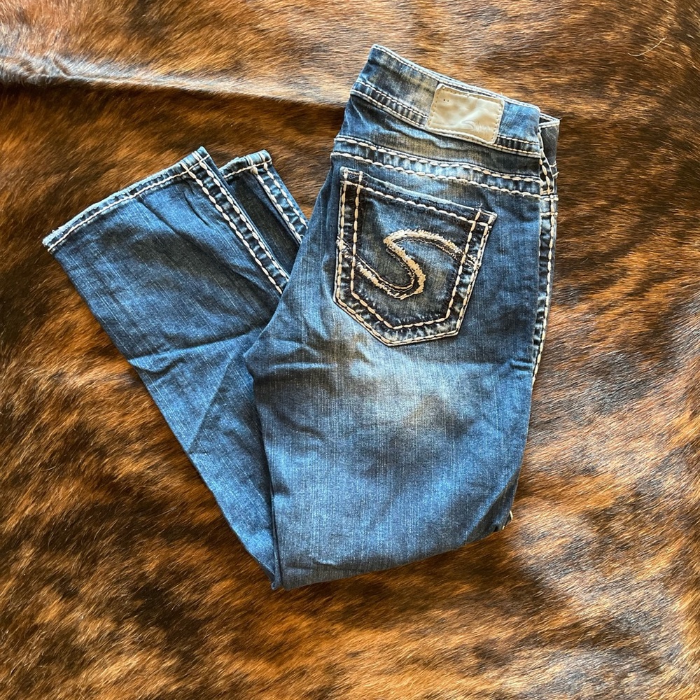Women’s Silver Capri Jeans